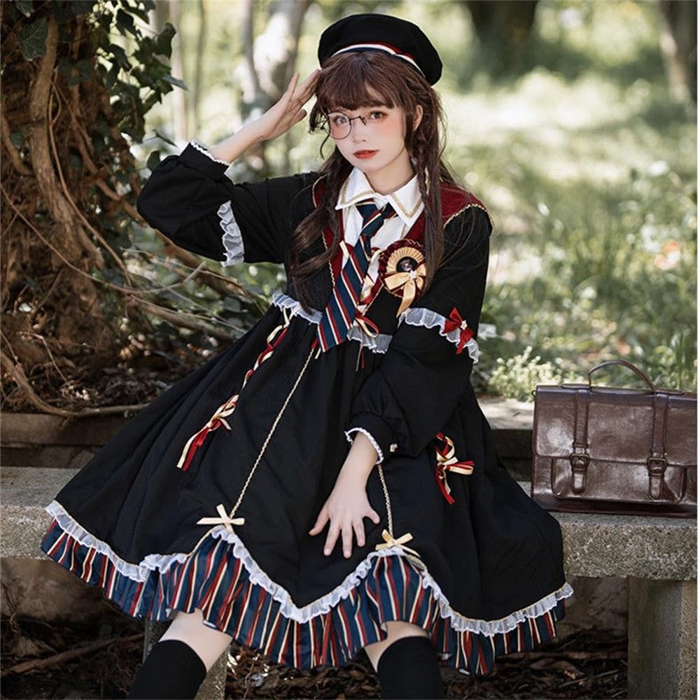 Amazon.co.jp: ロリータワンピース 長袖 洋服 コスプレ ゴスロリ 魔法 