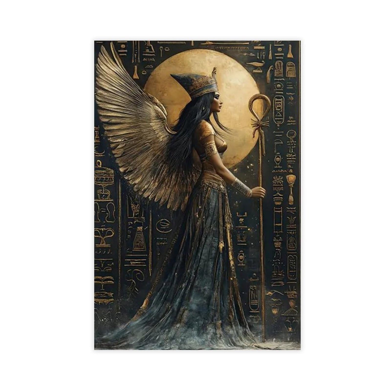 Utgn Goddess Isis Canvas Canvas Poster Wall Art Print Picture Paintings 24X36inch(60X90cm)