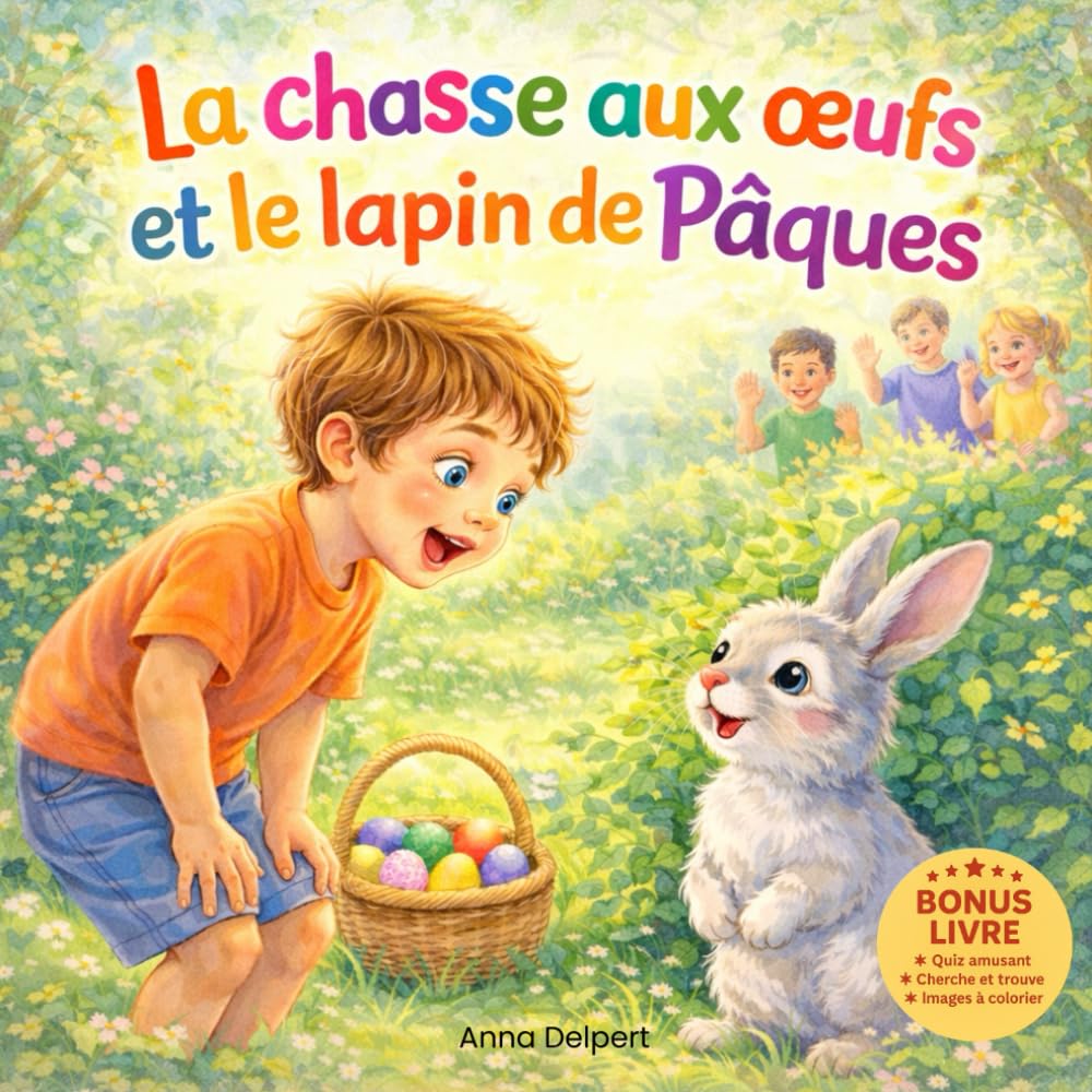 La chasse aux œufs et le lapin de Pâques: histoire magique, chasse aux œufs, coloriages et jeux pour enfants 3-7 ans