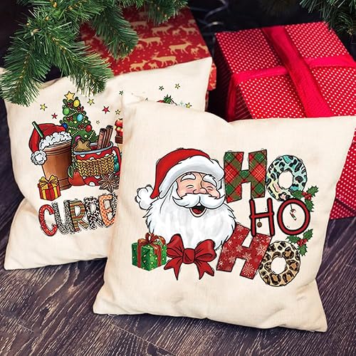 Miniatura 4 de Calcomanías de transferencia para planchar de Navidad, parches para planchar con Papá Noel, lavables, calcomanías de transferencia térmica, árbol de