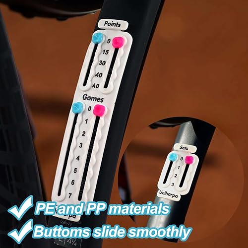 Miniatura 3 de Uniharpa Tenista de puntuación para raqueta de pádel, raqueta de tenis Pickleball Paddle Scorekeeper, contador de tablero de puntuación pequeño para