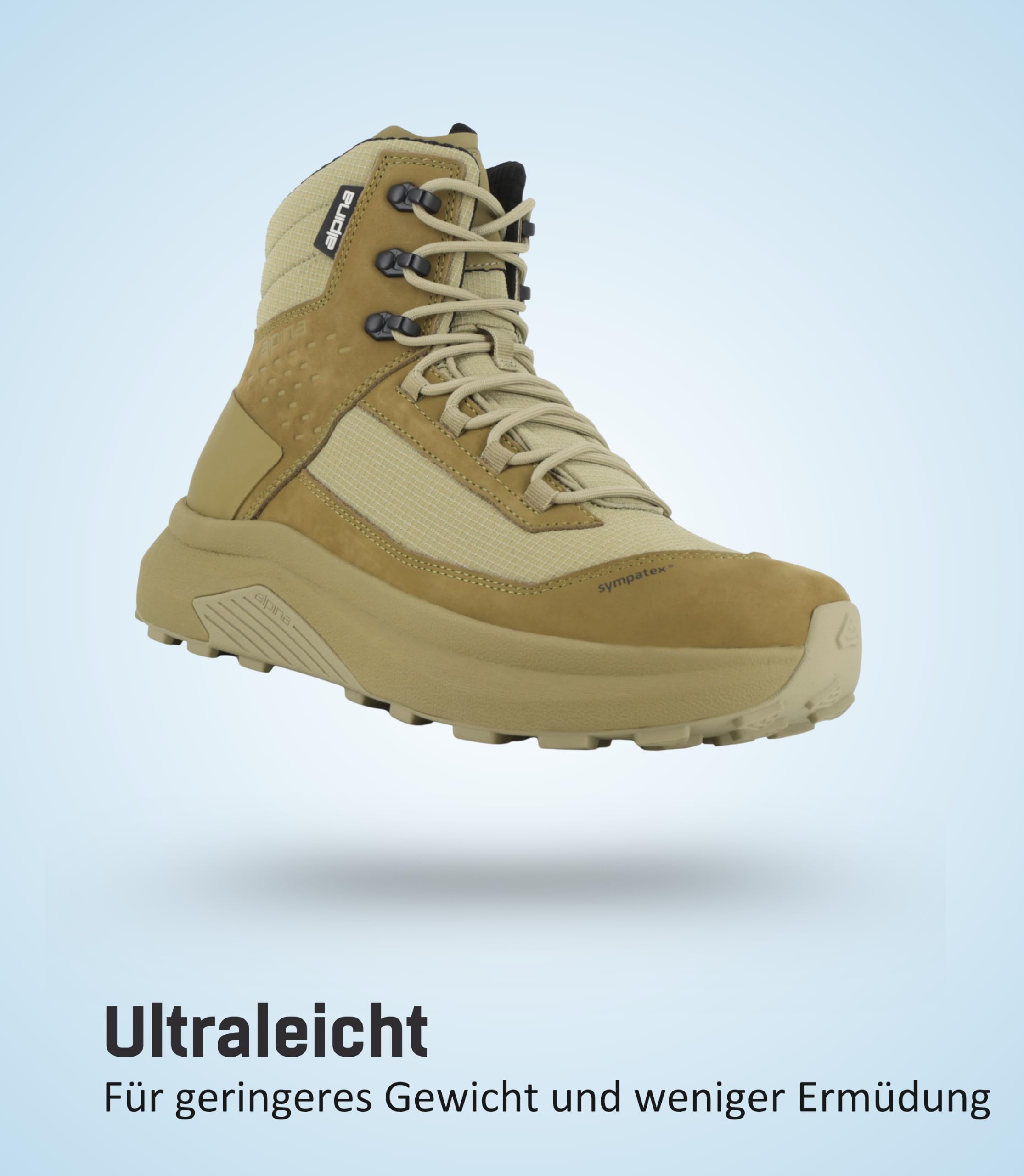 Alpina Lynx Wanderschuhe Herren und Damen | Wasserdichte Trekkingschuhe Herren und Damen, Mit Sympatex, Stormsohle, Leder & Ripstop