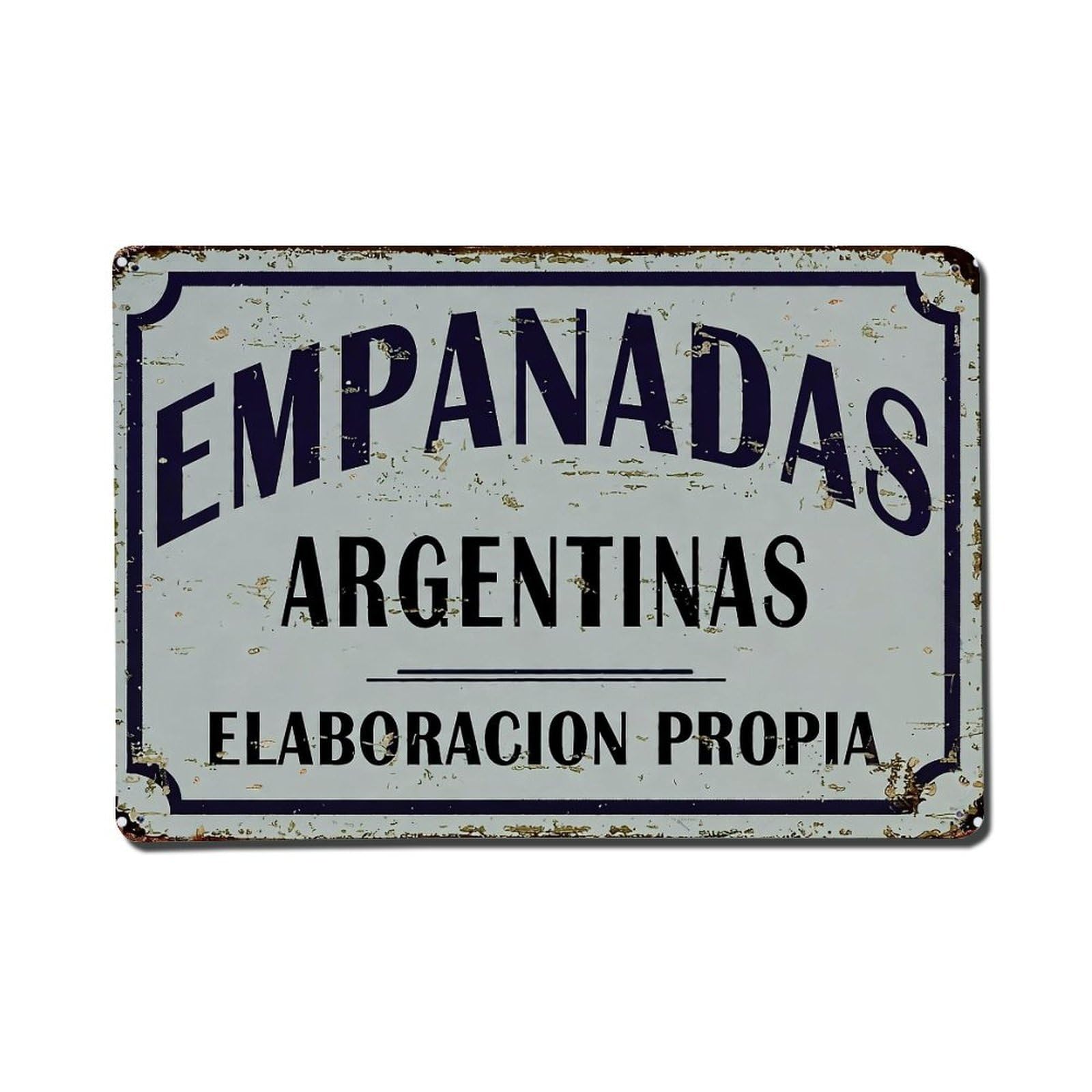 Empanadas Argentinas Elaboracion Propia Tin Sign Metal Poster Vintage Metal Signs for Home Man Cave Bar Cafe Kitchen laundry room Wall Decorations Gift 8x12Inch
