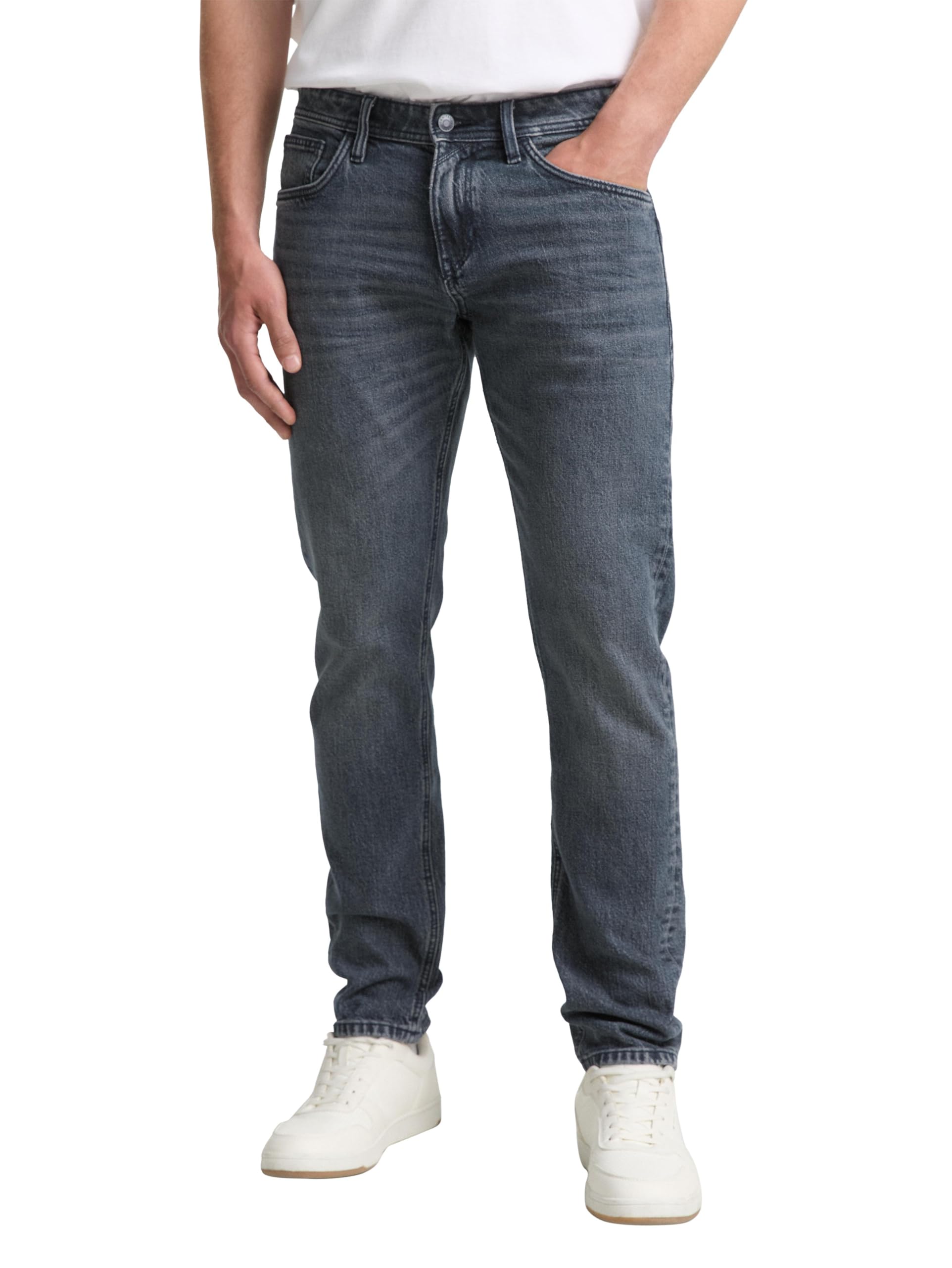 TOM TAILOR Denim Herren Slim Fit Chino Hose mit Gürtel