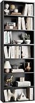 FACBOTALL 82" Tall Bookshelf, 7-Tier Open Shelves Bookcase, Freestanding Display Storage Shelves, Tall Bookcase Home Decor Furniture for Home Office, Living Room, Bedroom, Black