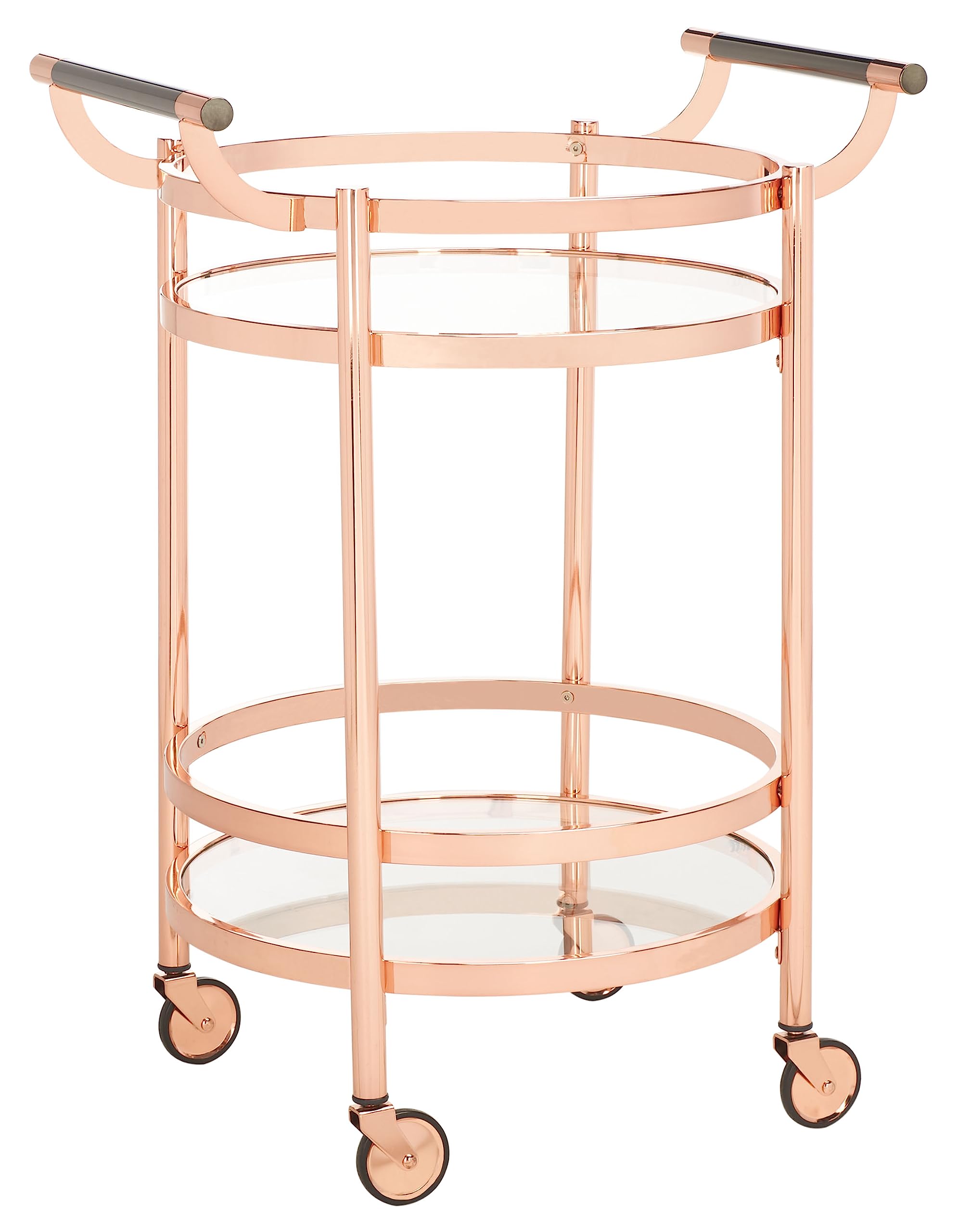 Safavieh Sienna Rose Gold/Black Nickel Bar Cart