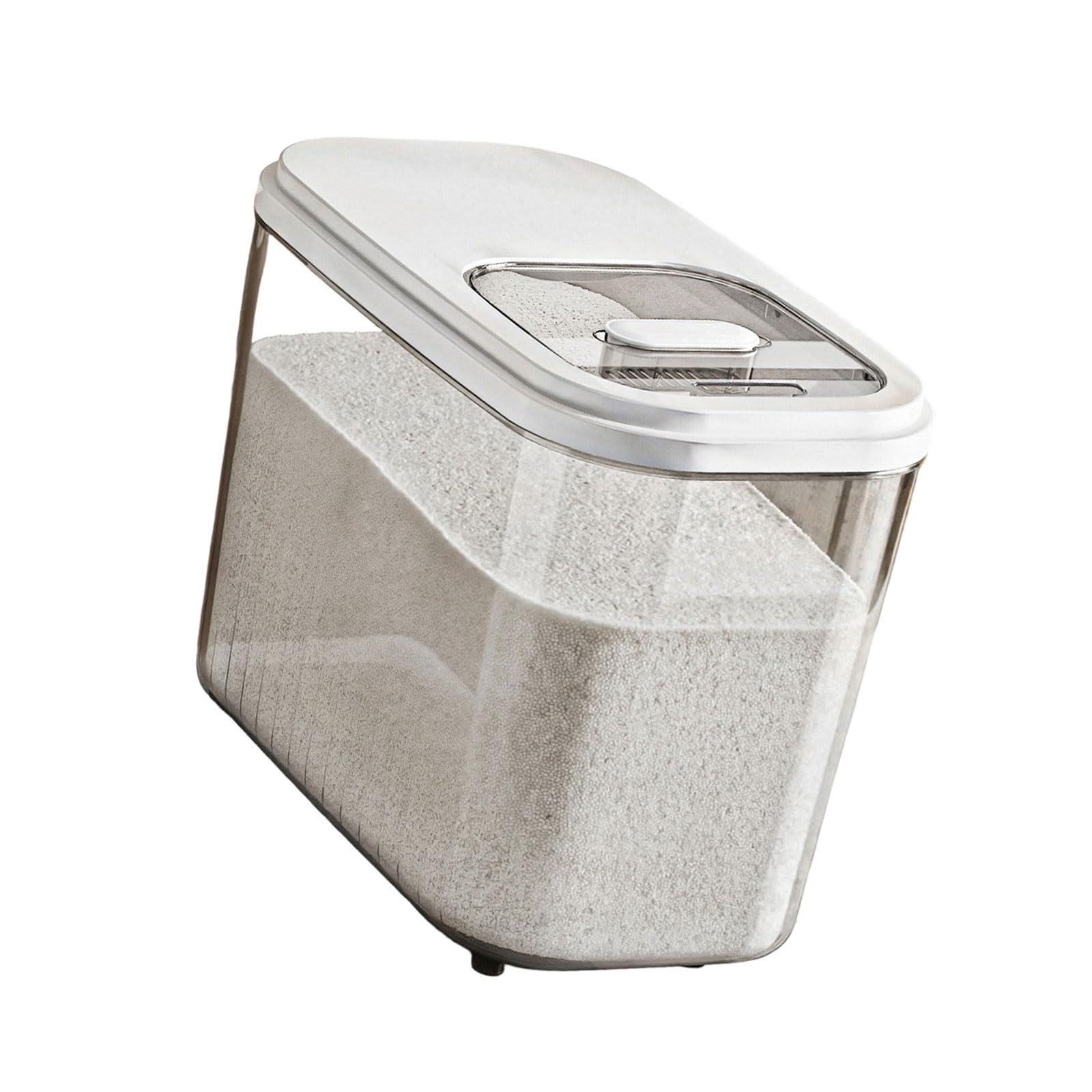 Vdaxvme Large Capacity Sliding Cover Rice Container with Lid Kitchen Storage Box for Grains and Dry Goods Sealed Grains Container with Cover