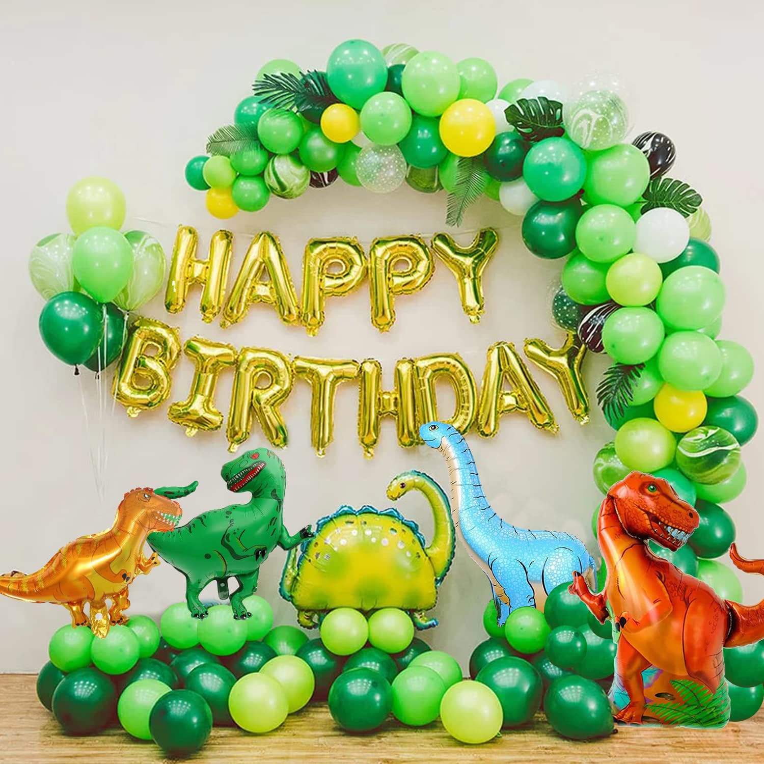 Party Propz Dinosaur Theme Birthday- 47Pcs For Boys, Girls, Kids – Kids Birthday Decoration Items, Birthday Decoration Items For Kids, Birthday Decorations Kit For Boys, Foil Balloons, Multicolor
