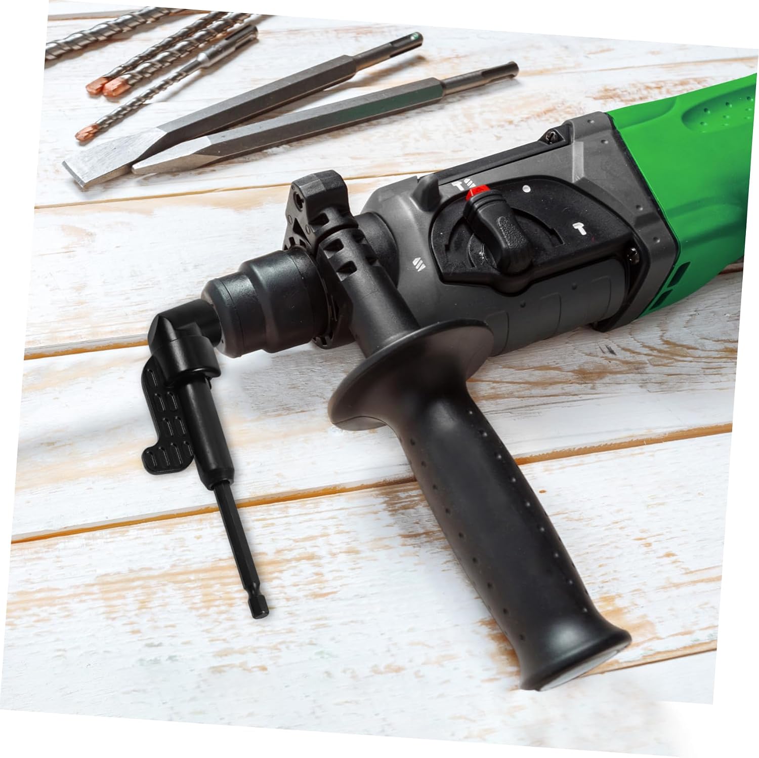 Amosfun Right Angle Drill Adapter 105° with Quick Connect Handle Shank Electric Drill Socket Extension Tool for Right Angle Applications
