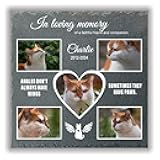 CONTYTOOLS Personalized Pet Memorial Gifts, Dog Memorial Gifts for Loss of Dog, Custom Dog Memorial Stone, Pet Headstones for Dogs with Photo (Square 3)
