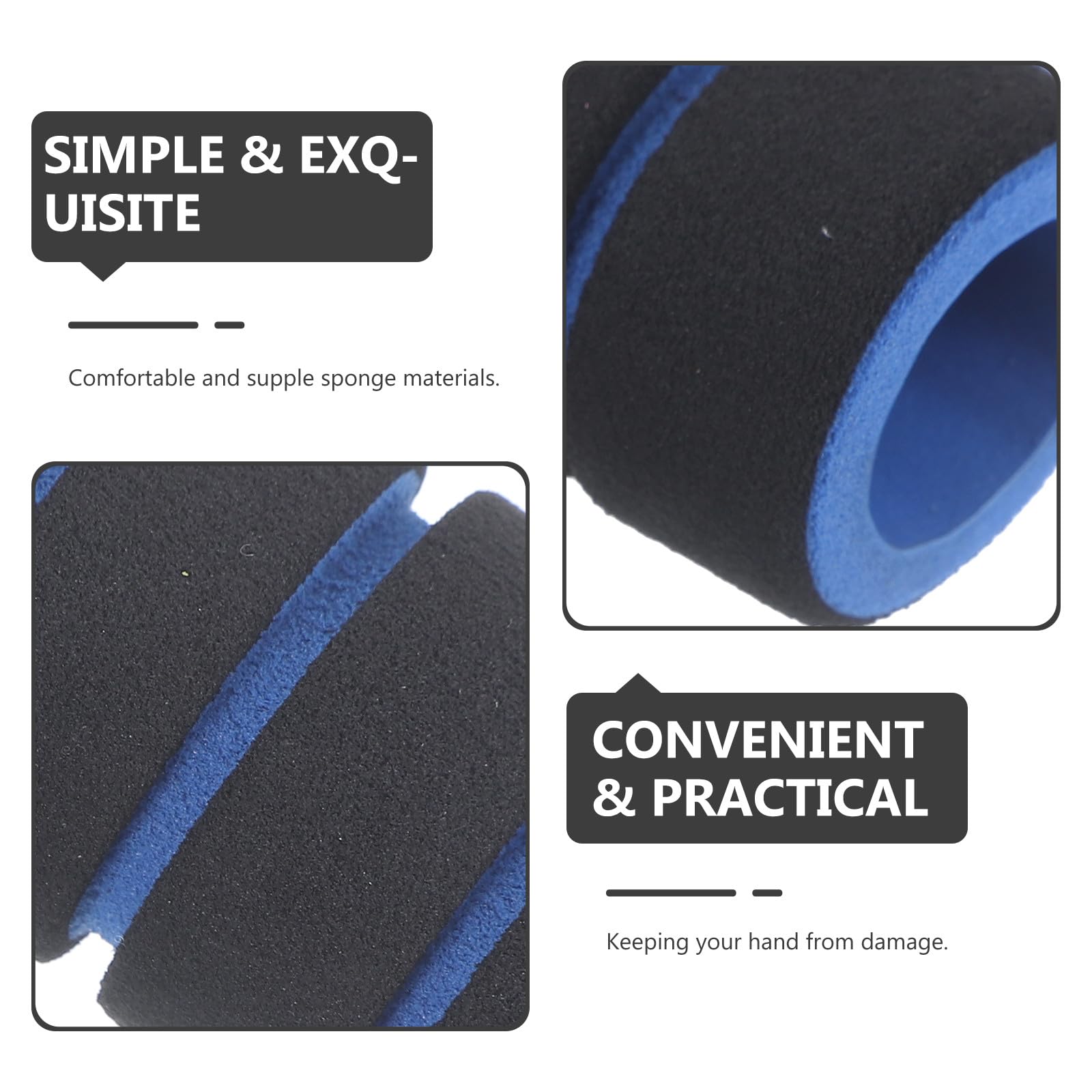 2 Paires de Manchons Antidérapants en Mousse pour Pagaies de Kayak, Protection des Mains, Faciles à Utiliser, Longueur 22 Cm, Accessoires pour Kayaking