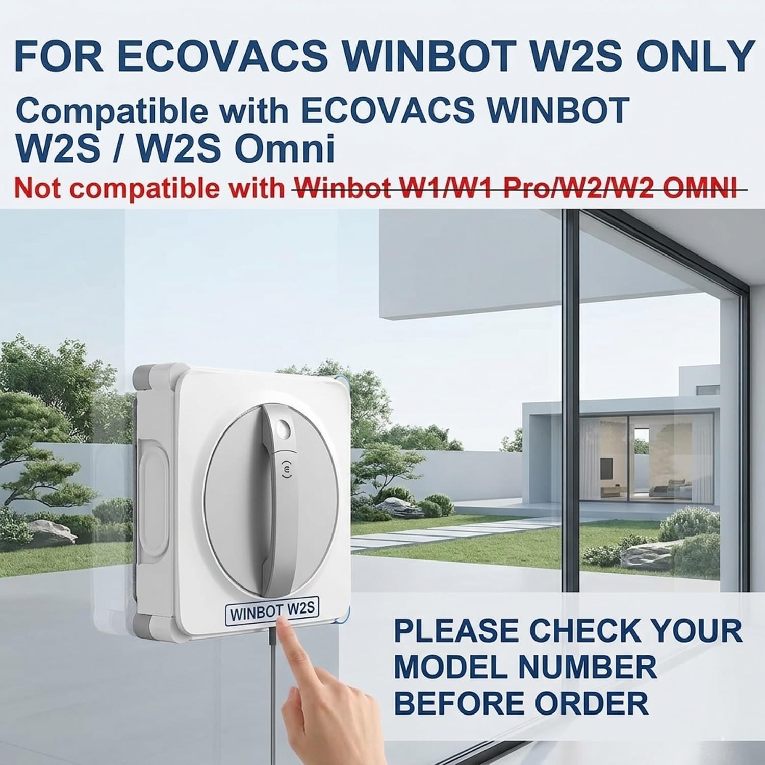 6PCS Replacement Mop Pads for Ecovas WINBOT W2S Window Cleaning Robot