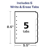 Avery® Write & Erase Durable Plastic Mini Dividers, 5-Tab, 1 Set – view 5