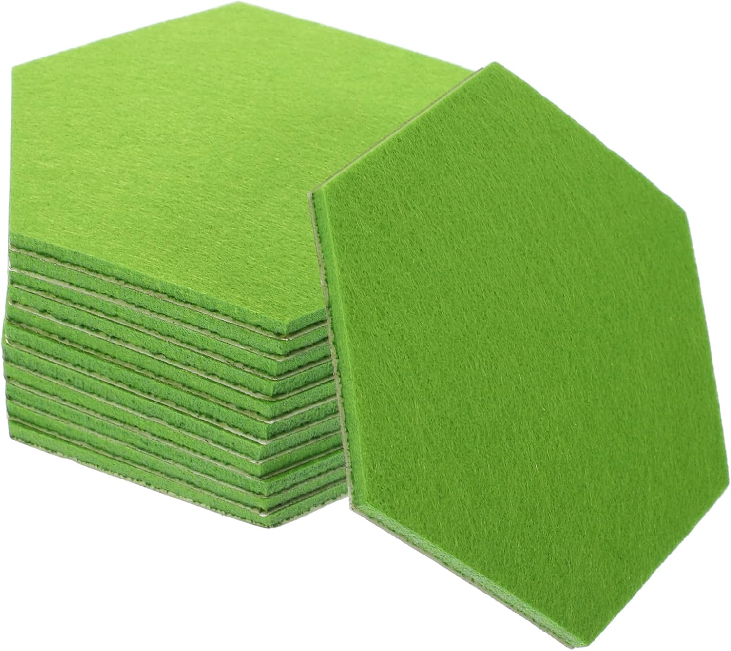 12pcs Hexagon Decorative Wall Panels Adhesive Soundproofing Felt Board Tiles