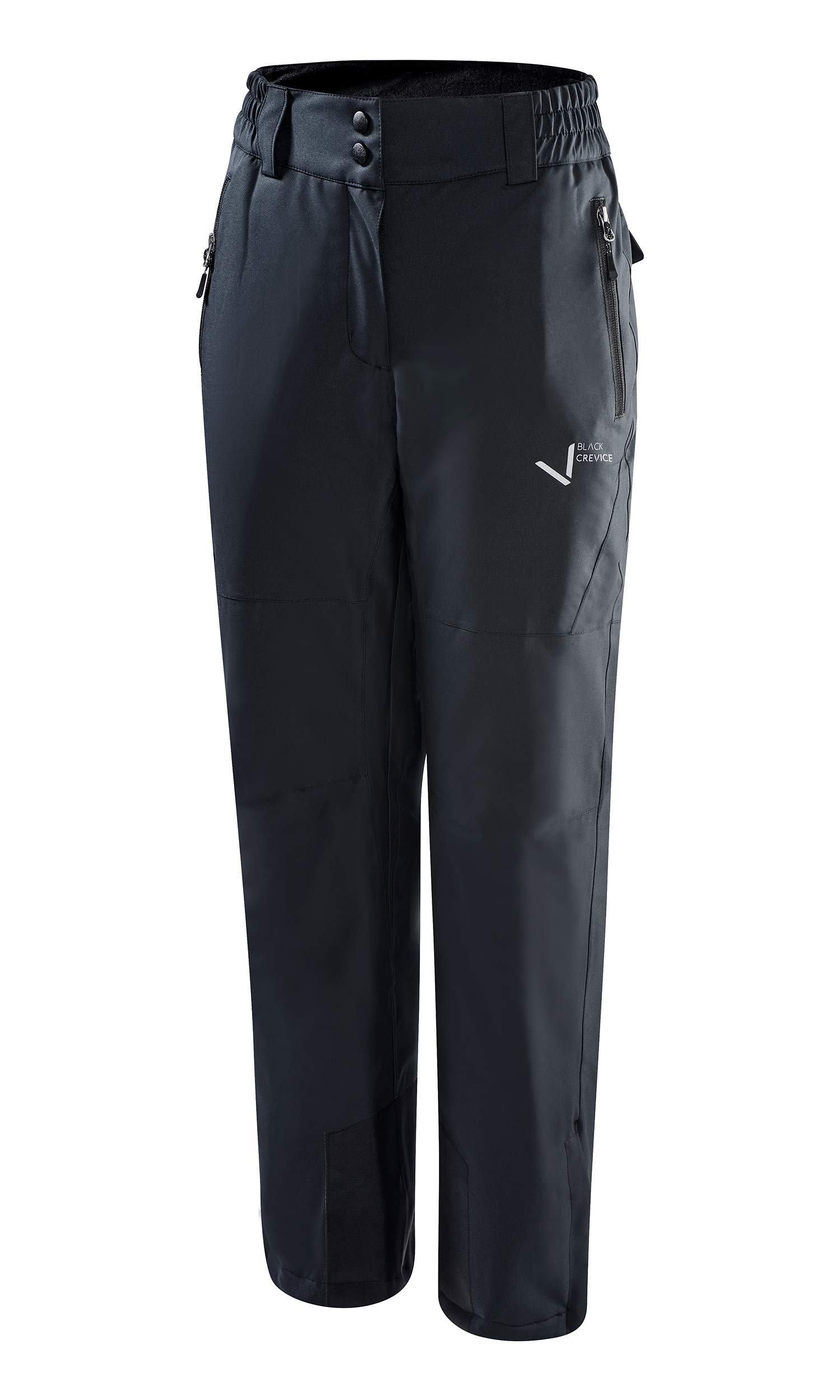 Black Crevice Women's Ski Trousers Black I Women's Ski Trousers Size 42 I Heat Insulating Women's Hiking Trousers I Breathable Women's Snowboard Trousers I Wind & Waterproof Women's Snow Trousers