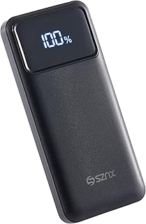 SZNX Batterie Veste Chauffante 10000mAh – Power Bank pour Gilet Chauffant, Charge Rapide 22,5W 5V 3A, Ports USB/USB-C avec Écran LED pour Téléphone Et Appareils