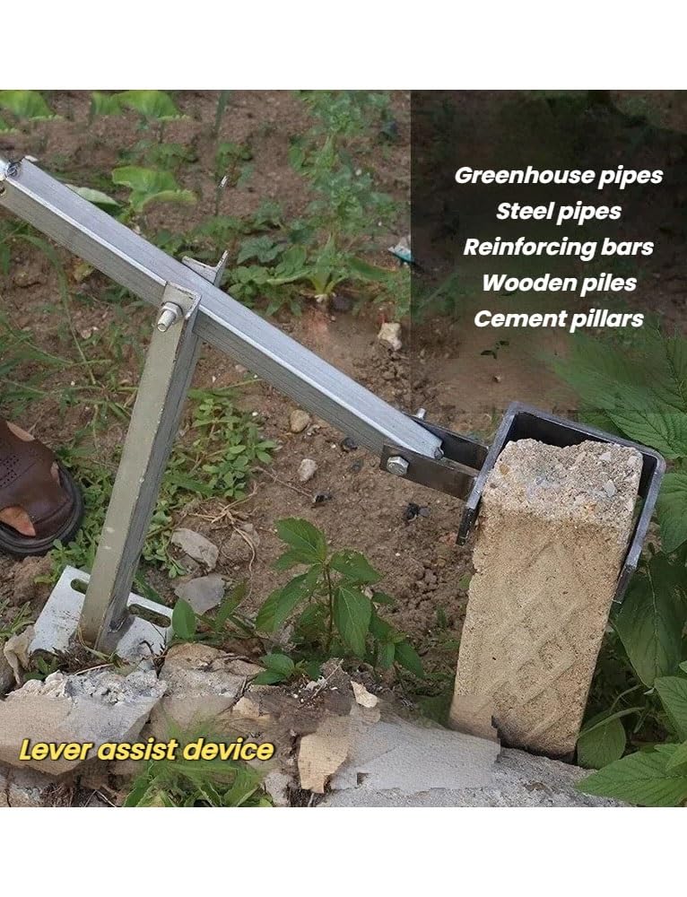Extractor de postes, herramienta de palanca resistente para quitar madera, vinilo, metal, postes de valla de eslabones de cadena, abrazadera de 12 cm