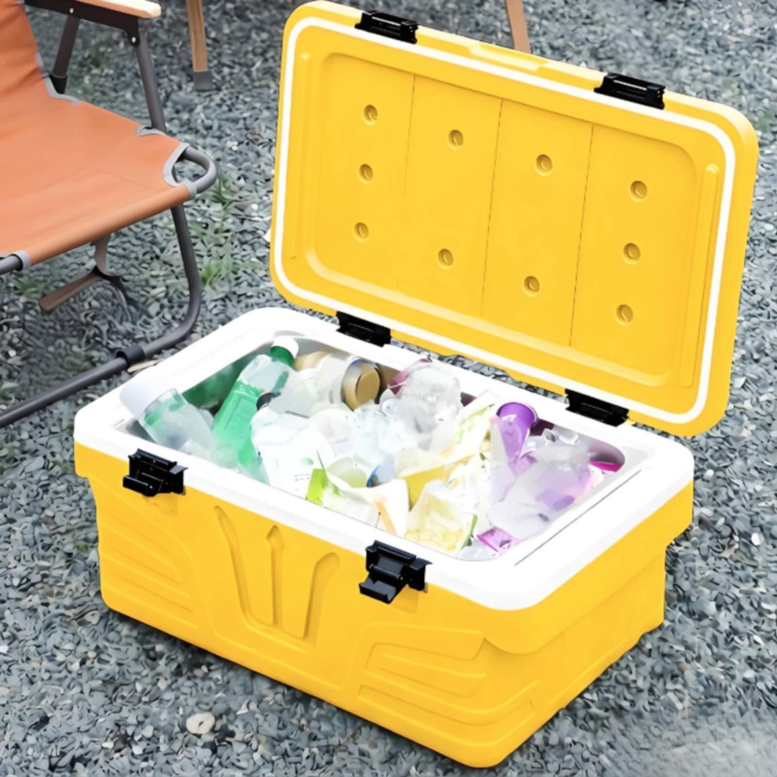 Box Termico con Interno in Acciaio Capiente Contenitore Isotermico con Coperchio Pratico Contenitore Isotermico per