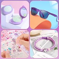 Mini karaoke aparat G.C cu unicorn pentru copii 6-12 ani, cu microfon LED, căști cu fir, bidon de apă și set de cadou creativ cu unicorn pentru fete 8