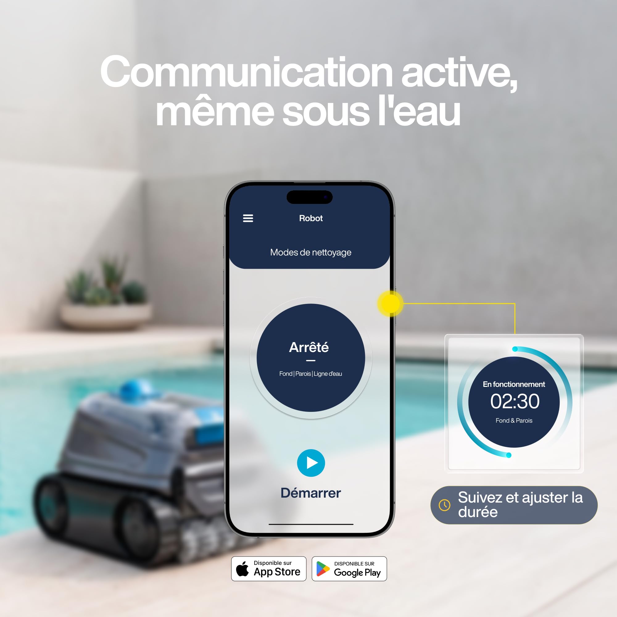 Robot Piscine électrique CNX 30 IQ Zodiac pour Piscine jusqu'à 12x6 m, Nettoyage Fond, parois et Ligne d'eau. Contrôle Via app. Inclus câble 18m, Double Filtration et boîtier de Commande.