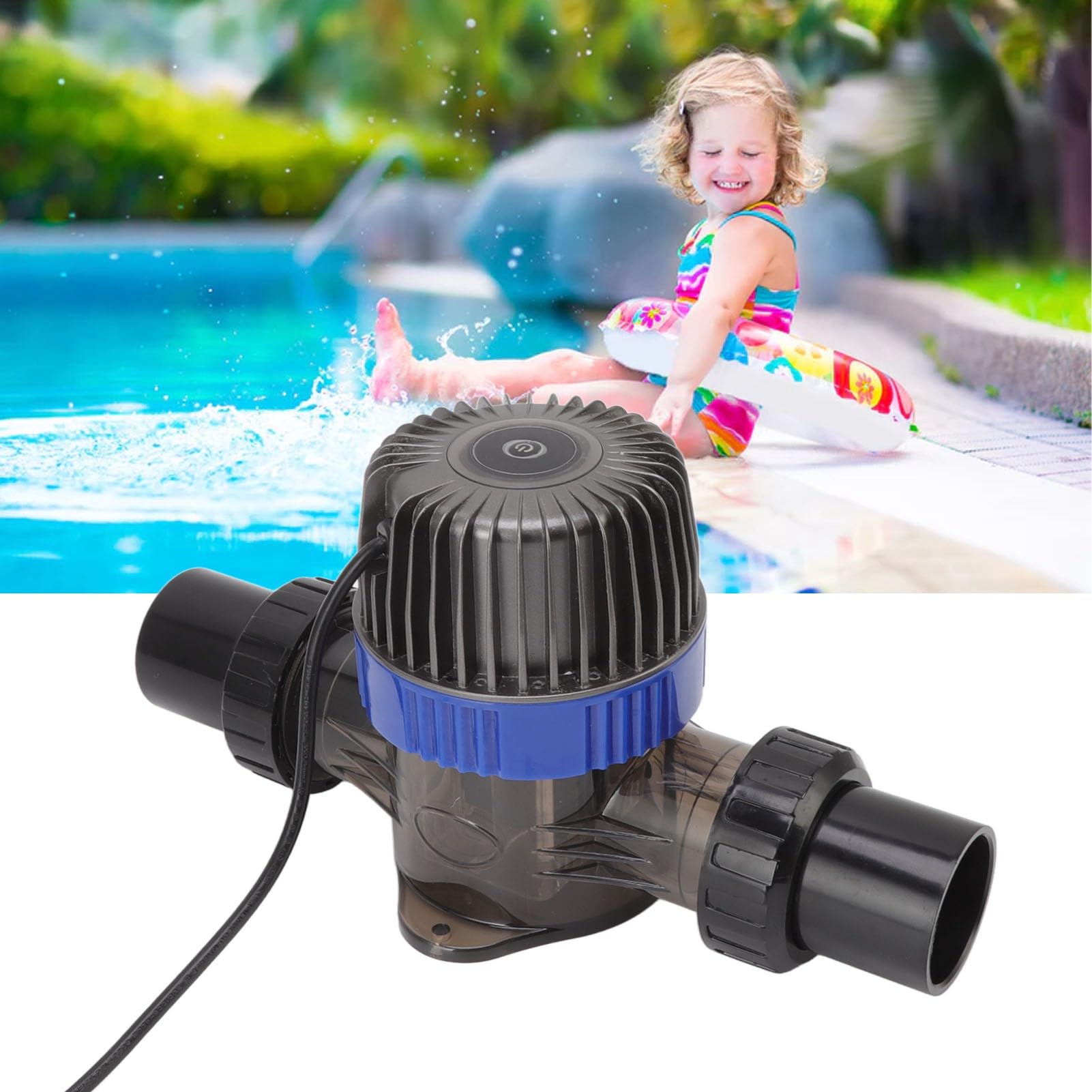 Clorador Salino Generador de Cloro para Piscinas Inteligente con Autolimpieza para Piscinas de SPA y Tanques de Natación ABS Titanio AC110-240V (ECO2)