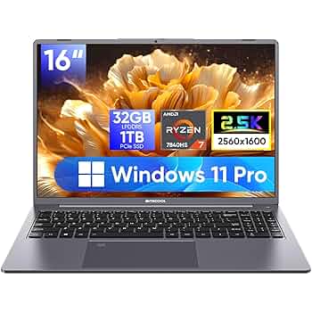 おまけ付きRyzen7 16G 15.6インチ WindowsノートPC Amazon.co.jp: BiTECOOLノートパソコン 16インチ大画面 Ryzen7