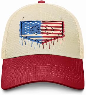 Basketball 4th of July American Flag Patriotic Golf Hat Outdoor Caps for Him