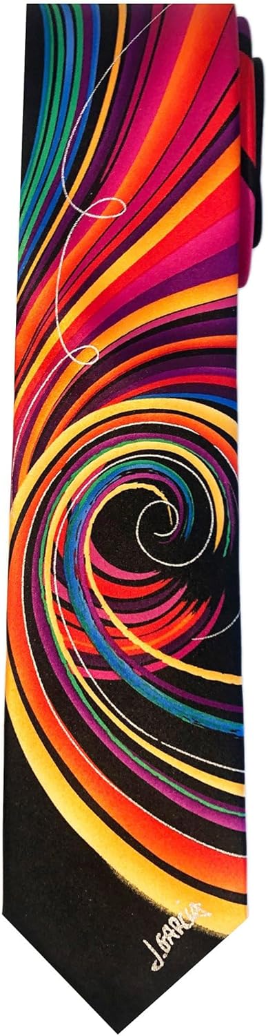 Jerry Garcia Collector's Edition Men's Emerging Elephant Swirl Vortex Artwork Neck Tie