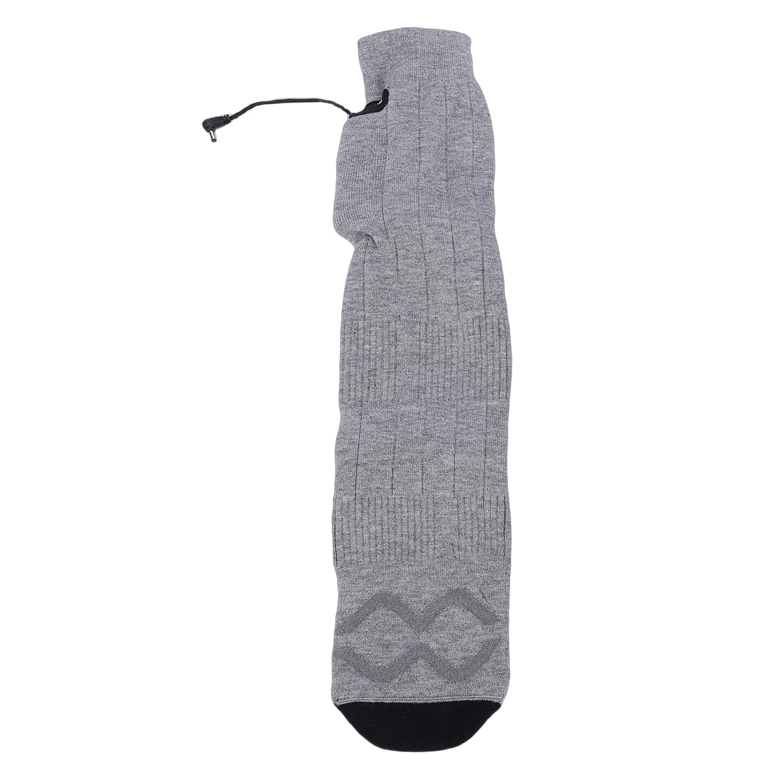 Chaussettes Chauffantes électriques Polyester 4 Niveaux de Chaleur Conception Rechargeable pour Ski Randonnée Cyclisme Gris