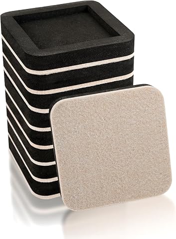 Upgraded Felt Furniture Sliders for Hardwood Floors - 8 P...