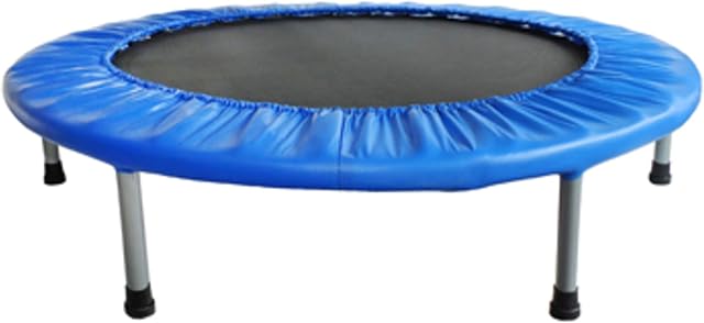 FA Sports Fit Tiny Indoor Fitness Trampoline, Foldable, Ø 102cm, Black and Blue