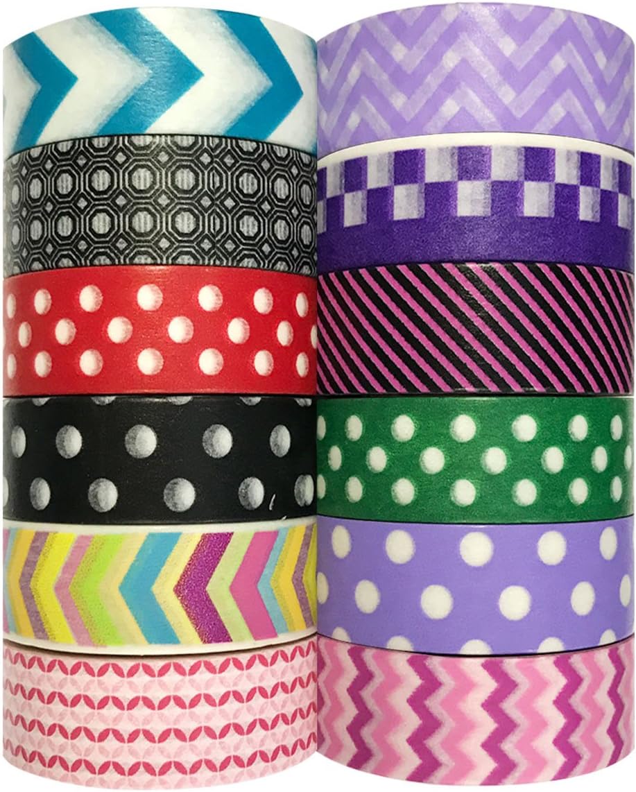 Wrapables Wpset71 和紙マスキングテープコレクション 12個セット