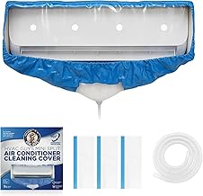 Mini Split Cleaning Bag | 360 Waterproof Design | Fits Systems 27in - 39in Long | Mini Split Cleaning Kit Includes Overspray Guards and Drain Hose