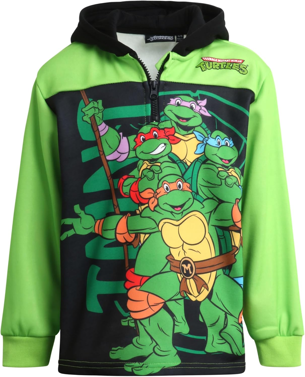 TEENAGE MUTANT NINJA Turtles Toddler Boys Fleece Quarter Zip Graphic Hoodie