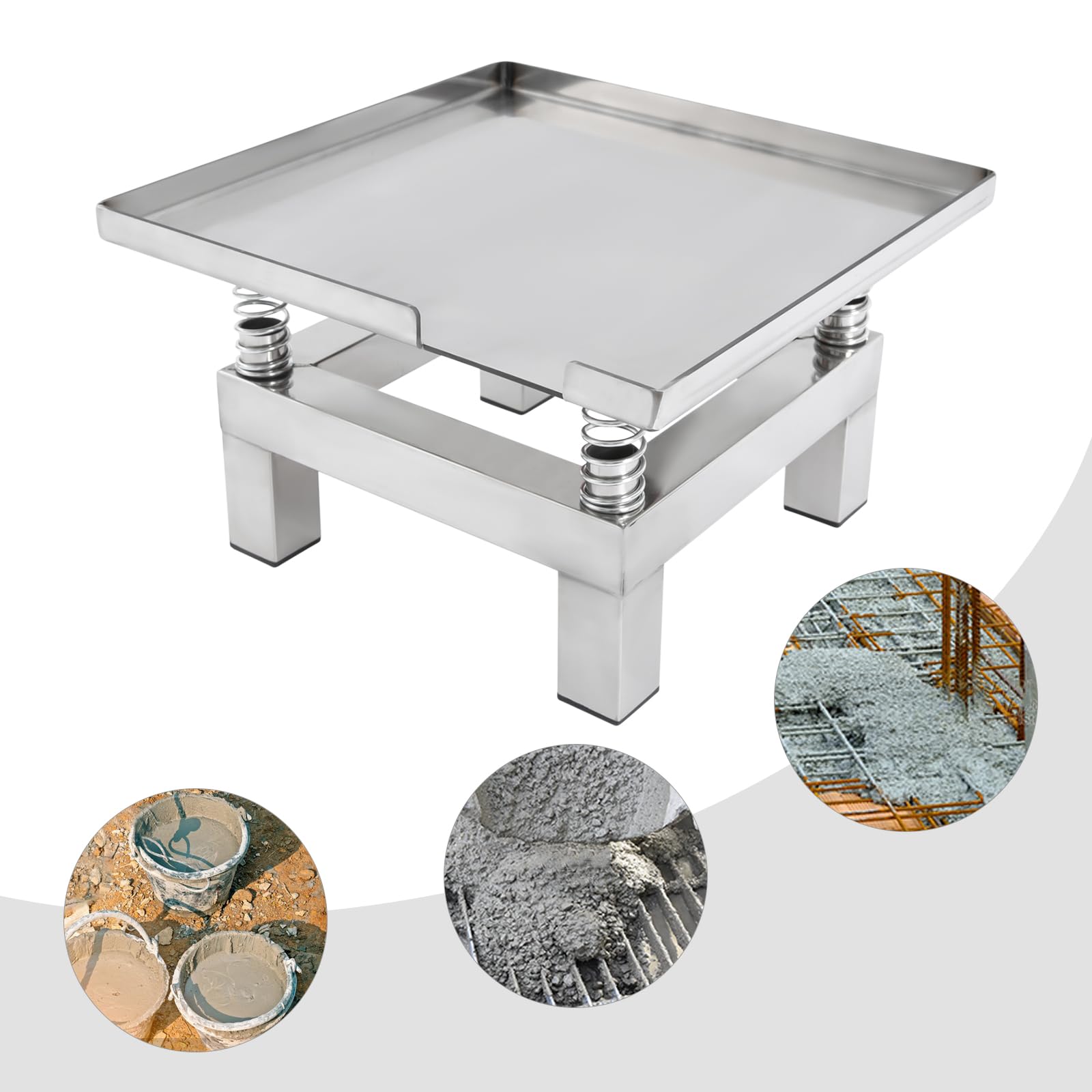 Beton Rütteltisch Vibrationsplattform Rütteltisch Kompakte Vibrationsplatte für Betonprüfungen 50W Motor 3000-3600 U/min ideal für Baustellen und Laboranwendungen