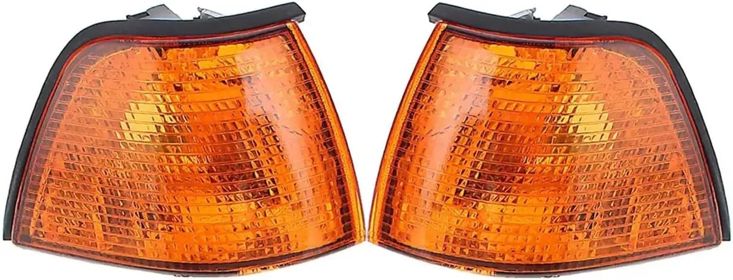 Compatible With BMW 3 Series E36 4DR 1992-1999 1 Pair Car Corner Turn Signal Light Corner Lights Lamp With 4 Colors Lens 63138353279/63138353280(Amber)