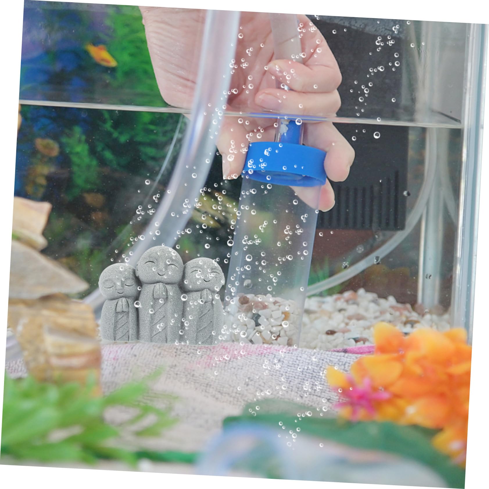 Cabilock 4 Estatuas De Buda Subacuáticas Accesorios para Peceras Esculturas De Buda para Decoración del Hogar Y Acuario.