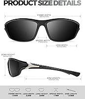 Vista 4 de Gafas de sol polarizadas para hombre, gafas de sol con protección UV400 para conducir, golf, pesca, correr