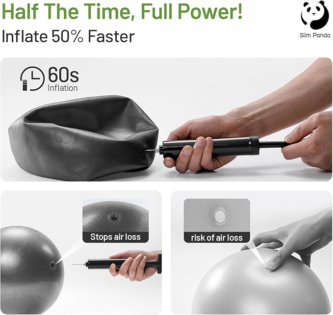 Safety is a top priority with this small exercise ball, engineered with anti-burst technology and a textured surface that provides a non-slip grip. This ensures stability during intense workouts, yoga poses, pelvic floor exercises, or dynamic stretches, significantly reducing the risk of injury. The durable design of this ball supports diverse exercise needs, from beginners seeking improved balance and flexibility to seasoned athletes enhancing their routines.