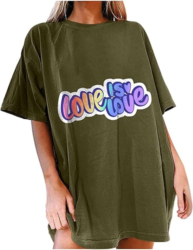 Shirts for Women Dressy Casual Women's Basic Summer Round Neck Tops Short Sleeve Tee Plus Size Loose Tunic