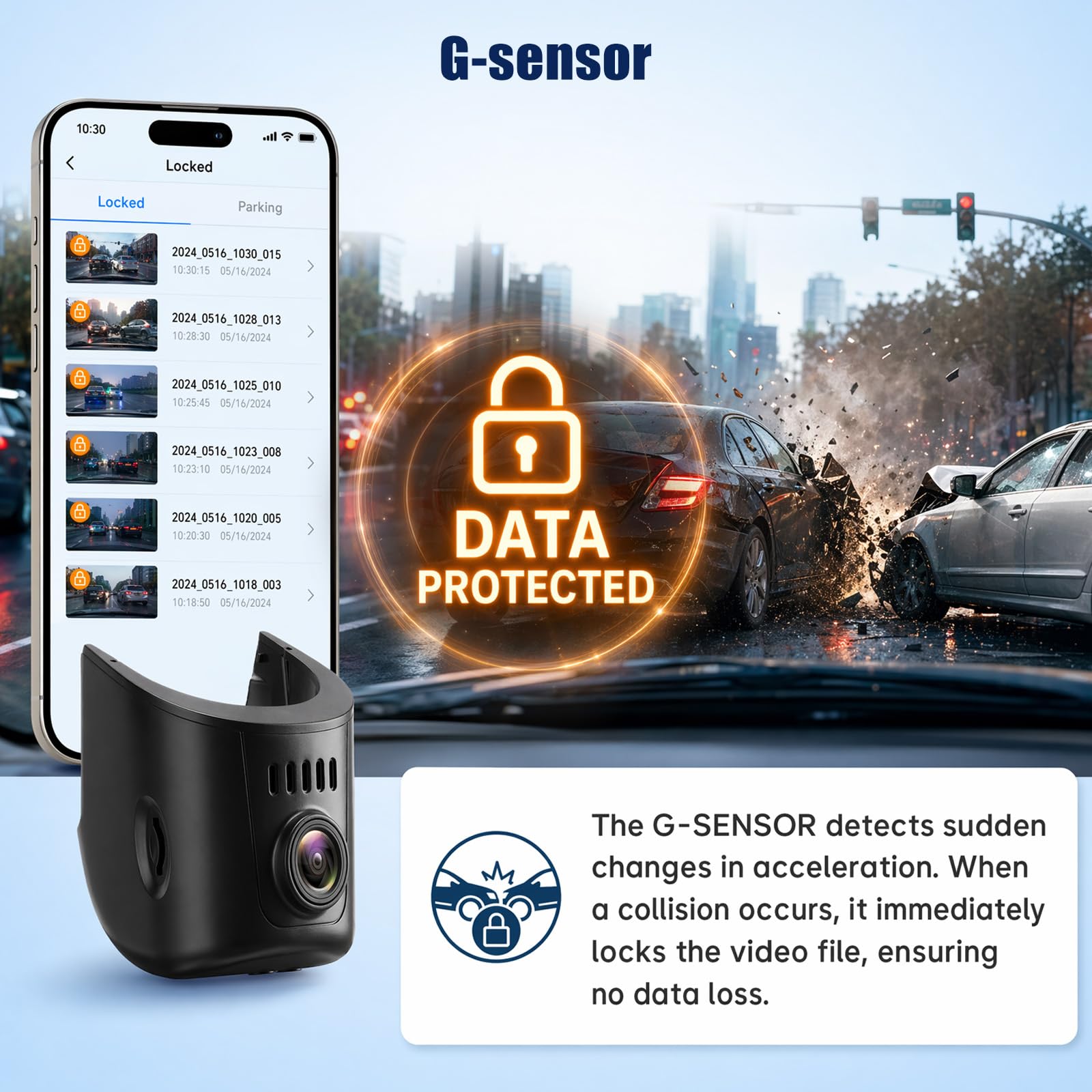 4K Dashcam para Coche Apto para Audi A1 A3 A4 A5 A6 A7 A8 e-Tron Sportback GT Q2 Q3 Q5 Q7 Q8 TT R8 2019-2026, 4K WiFi-App, OEM, 2160P UHD Video, Sensor G, visión Nocturna, Plug & Play