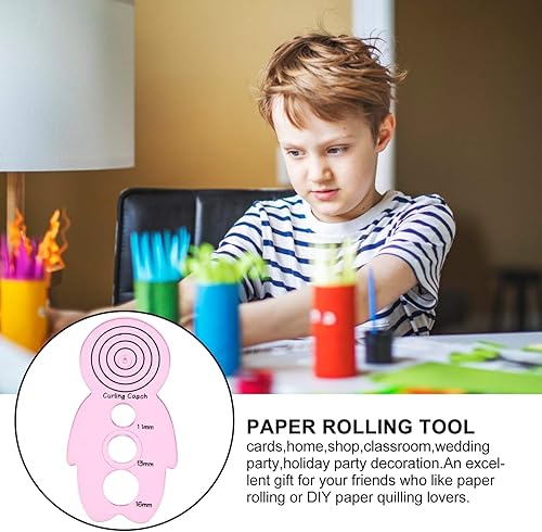 Miniatura 9 de EXCEART 5 piezas Curling Coach Cute Doll Shape Paper Quilling Tool de diferentes tamaños Origami Paper Rolling Holder DIY Art Craft Project Supplies
