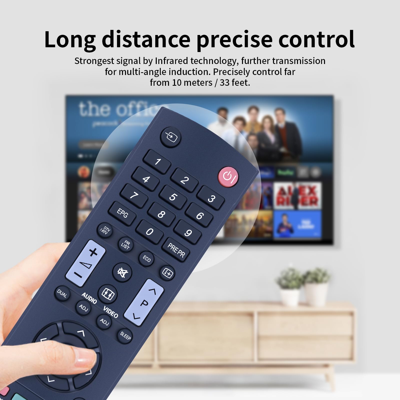 ALLIMITY GA608WJSA Telecomando Sostituisci per Sharp Aquos TV LC-19D1E LC-24LE210E LC-24LE220E LC-19D1E-BK LC-19D1E-WH LC-32DH500E LC-32LE220E LC-32LS220E LC- 32DH500S