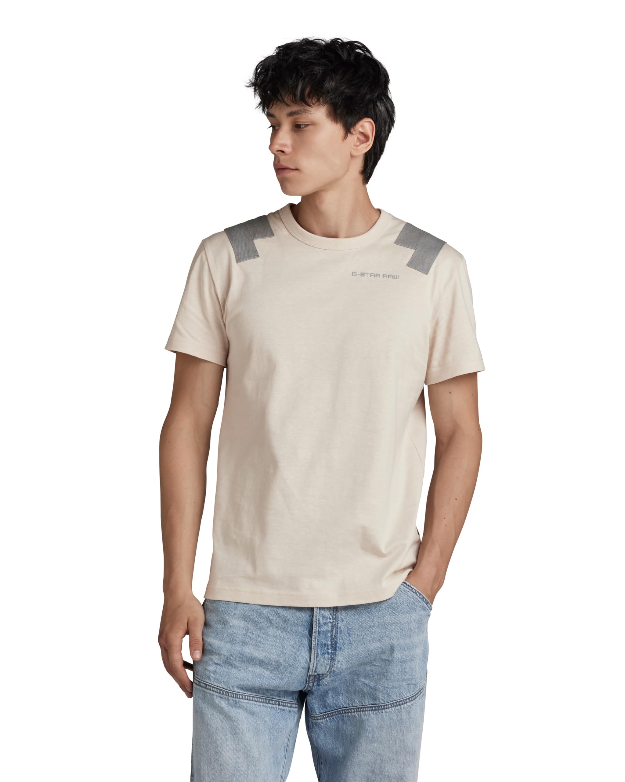 G-Star Men's Beige/Khaki (Whitebait D24433-C336-1603) Flight Deck T-Shirt, Xl