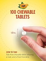 Vista 4 de Sundance Enzimas de papaya 100 tabletas masticables Sabor tropical natural Suplemento vegetariano, sin OMG y sin gluten