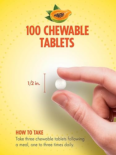 Miniatura 4 de Sundance Enzimas de papaya | 100 tabletas masticables | Sabor tropical natural | Suplemento vegetariano, sin OMG y sin gluten