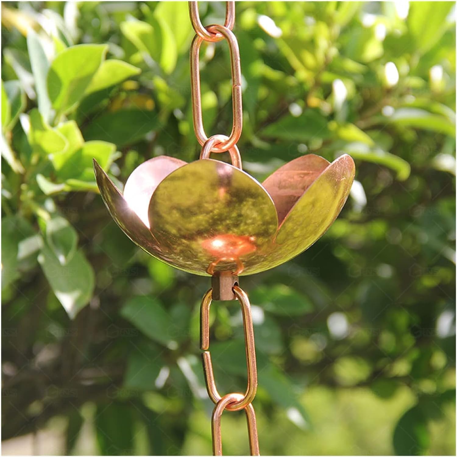 Rain Chains Rain Chain for Downspouts Purple Copper Flower Type Drainage Rain Chain for Heavy Rain Garden Patio Roof Rain Chain