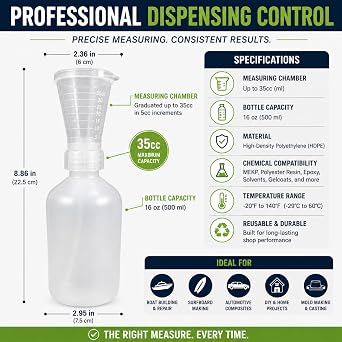 Fiberglass Supply Depot MEKP Dispensing Bottle 500ML (16oz)