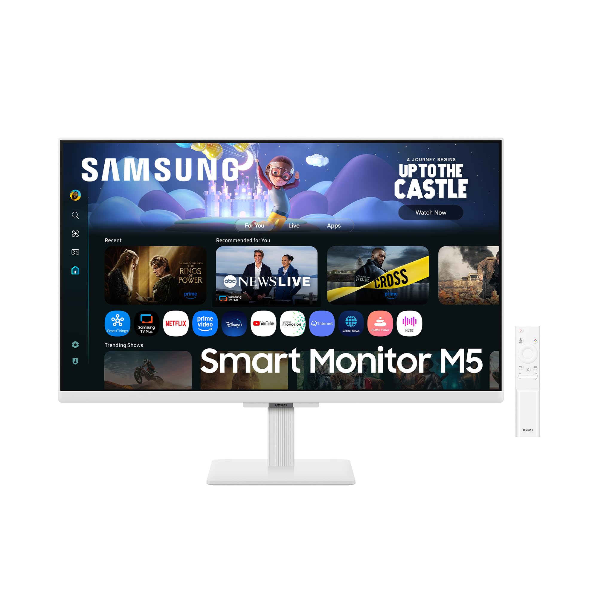 Samsung LS27FM501EUXEN- Smart Monitor M5 de 27" IPS (1920 x 1080, 16:9, 60Hz, 5ms, Modo Eye Saver, Gaming Hub, Knox Security), Blanco, Versión 2025
