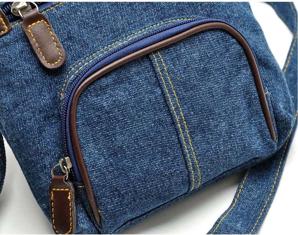 Dayfine Small Crossbody Denim Satchel Handbag for Women - Shoulder Bag, Casual Daypack, Zip Wallet - Image 6
